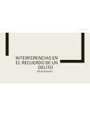 INTERFERENCIAS EN EL RECUERDO DE UN DELITO