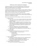 Reflexiones sobre la planeación estratégica