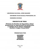 Sistema de Gestión de Seguridad y Salud Ocupacional en operaciones de perforación y voladura de la minera Toquepala – Southern Copper Corporation