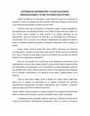 SISTEMAS DE INFORMACIÓN Y SU APLICACIÓN EN ORGANIZACIONES Y/O INSTITUCIONES EDUCATIVAS