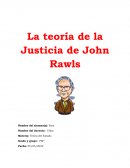 La teoría de la Justicia de John Rawls