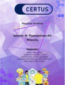 Recursos Humanos Informe de Planeamiento del Proyecto