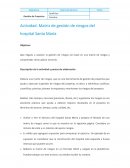 Matriz de gestión de riesgos del hospital Santa María