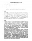 DEBERES Y CONSECUENCIAS: EL QUEHACER MORAL