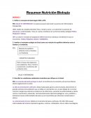 Resumen Nutrición Biología