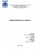 Variaciones del lenguaje