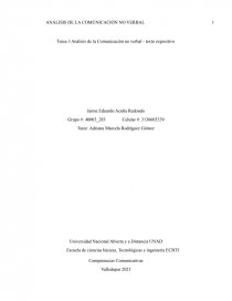 Análisis de la Comunicación no verbal - texto expositivo. Página 1