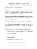 LA DISCRMINACIÓN RACIAL EN EL PERÚ