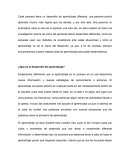 ¿Qué es el desarrollo del aprendizaje?