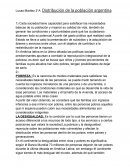 Distribución de la población argentina