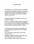 Catequesis CUESTIONARIO
