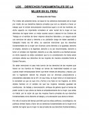 ENSAYO SOBRE LOS DERECHOS FUNDAMENTALES DE LA MUJER EN EL PERU
