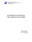 Función de las Fianazas y del Gerente de Finanzas