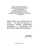 ENSAYO CRÍTICO DE LOS NUEVOS TIPOS DE DELITOS Y SU RADIO DE ACCION EN LA ACTUALIDAD