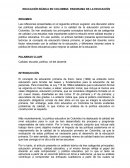EDUCACIÓN BÁSICA EN COLOMBIA: PANORAMA DE LA EDUCACIÓN