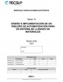 DISEÑO E IMPLEMENTACIÓN DE UN TABLERO DE AUTOMATIZACIÓN PARA EL CONTROL DE EQUIPOS DE ILUMINACIÓN