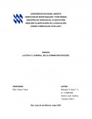 LA ÉTICA Y LA MORAL, EN LA FORMACIÓN DOCENTE