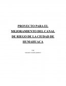 MEJORAMIENTO DEL SISTEMA DE RIEGO EN HUMAHUACA