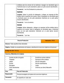 PROGRAMA DE HIGIENE Y SANEAMIENTO. Página 6