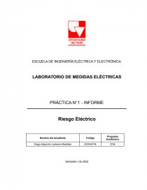 LABORATORIO DE MEDIDAS ELÉCTRICAS PRÁCTICA N°1 - INFORME. Página 1