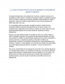 ¿Lo que se busca hoy en día es la igualdad o la equidad de género?