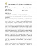 Elaborar un ensayo: Ventajas y desventajas de la globalización