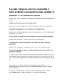 La guía completa sobre la depresión y cómo utilizar la psiquiatría para superarla