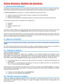 Active directory. Gestión de dominios