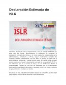 DECLARACION ESTIMADA ISLR