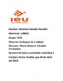 Materia: Enfoques de Calidad