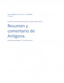 Resumen y comentario de Antígona