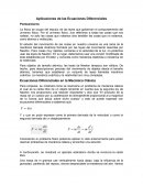 Aplicaciones de las Ecuaciones Diferenciales