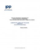 ELEMENTOS DEL CURRÍCULUM Y EVALUACIÓN