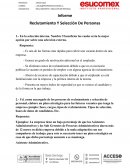Informe Reclutamiento Y Selección De Personas