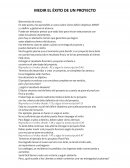 MEDIR EL EXITO DE UN PROYECTO