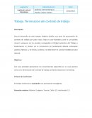 Terminacion del contrato laboral