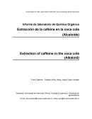 Extracción de la cafeína en la coca cola (Alcaloide)