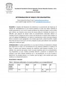 DETERMINACION DEL NIQUEL POR GRAVIMETRIA