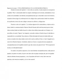 ÉTICA PROFESIONAL EN LA CONTADURÍA PÚBLICA. Página 1