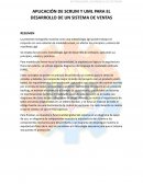 APLICACIÓN DE SCRUM Y UML PARA EL DESARROLLO DE UN SISTEMA DE VENTAS