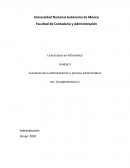 Funciones de la administración o proceso administrativo