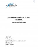 LAS PLANIFICACIONES EN EL NIVEL MATERNAL