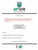 Compilación de competencias profesionales desarrolladas por medio del Diplomado en Comercialización Internacional de Productos