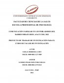 COMUNICACIÓN FAMILIAR EN LOS POBLADORES DEL BARRIO MIRAFLORES