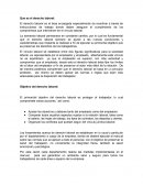 Legislacion. Objetivo del derecho laboral