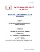 FILOSOFÍA Y EPISTEMOLOGÍA DE LA EDUCACIÓN ENSAYO