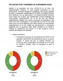 SITUACION POST PANDEMIA DE SUPERMERCADOS