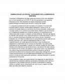 DISMINUCIÓN DE LAS VENTAS OCASIONADO POR LA EMERGENCIA SANITARIA