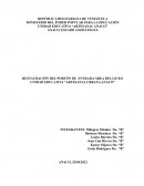 Restauración del portón de entrada a la Unidad Educativa Artesanal Urbana Anaco