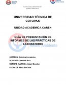 GUÍA DE PRESENTACIÓN DE INFORMES DE LAS PRÁCTICAS DE LABORATORIO